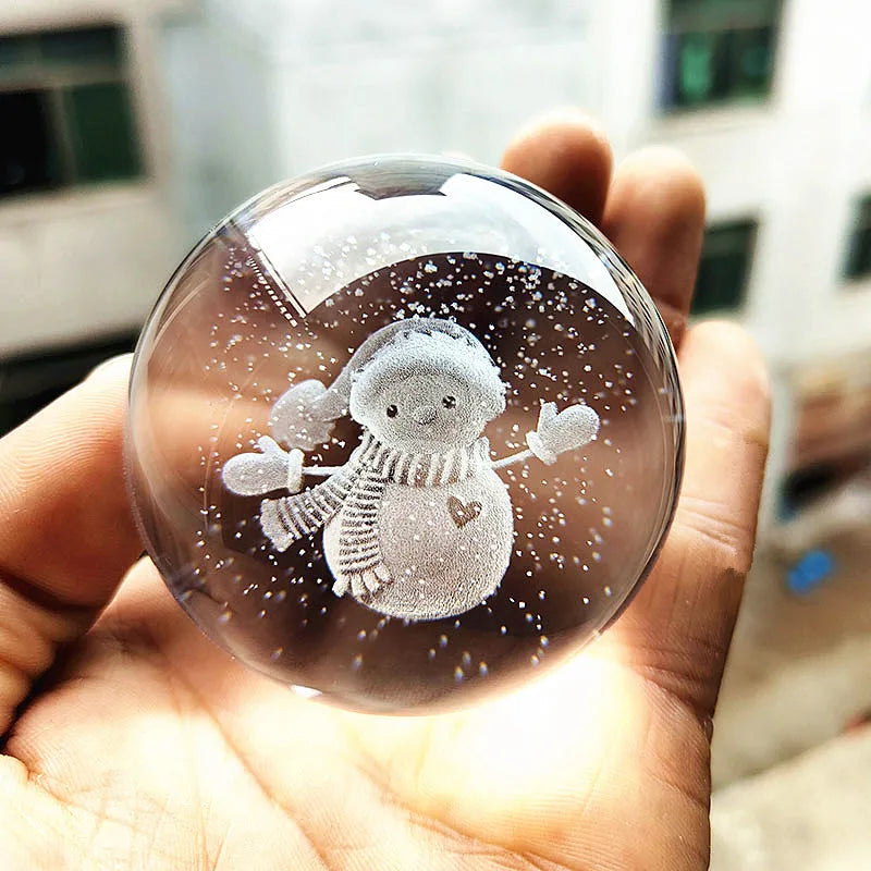 3D Crystal Ball Crystal Planet Laser Engraved Solar System Globe Astronomy Gift Birthday Gift Glass Sphere Home Decoration