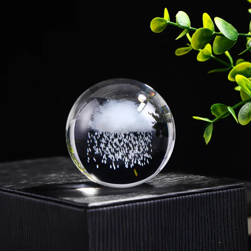 3D Crystal Ball Crystal Planet Laser Engraved Solar System Globe Astronomy Gift Birthday Gift Glass Sphere Home Decoration