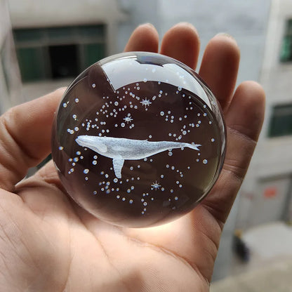 3D Crystal Ball Crystal Planet Laser Engraved Solar System Globe Astronomy Gift Birthday Gift Glass Sphere Home Decoration