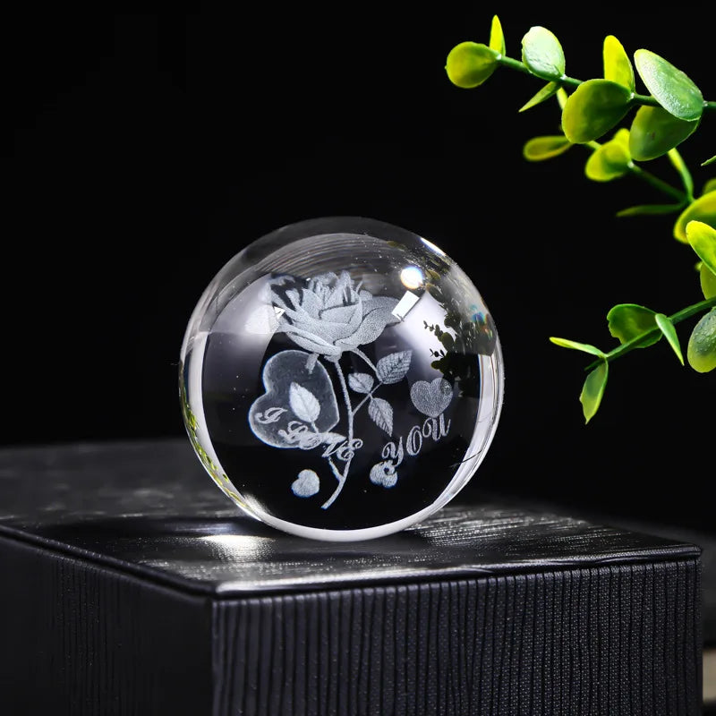 3D Crystal Ball Crystal Planet Laser Engraved Solar System Globe Astronomy Gift Birthday Gift Glass Sphere Home Decoration