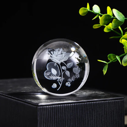 3D Crystal Ball Crystal Planet Laser Engraved Solar System Globe Astronomy Gift Birthday Gift Glass Sphere Home Decoration