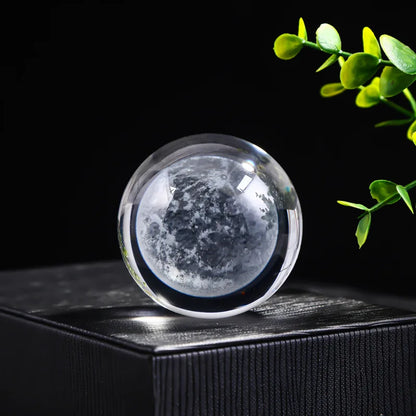 3D Crystal Ball Crystal Planet Laser Engraved Solar System Globe Astronomy Gift Birthday Gift Glass Sphere Home Decoration
