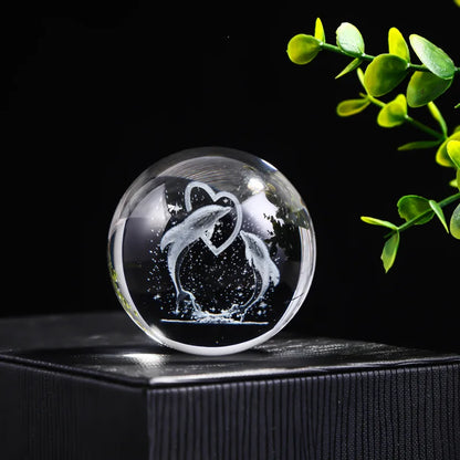 3D Crystal Ball Crystal Planet Laser Engraved Solar System Globe Astronomy Gift Birthday Gift Glass Sphere Home Decoration