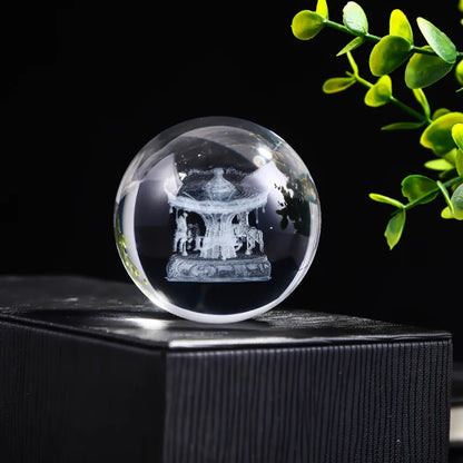 3D Crystal Ball Crystal Planet Laser Engraved Solar System Globe Astronomy Gift Birthday Gift Glass Sphere Home Decoration