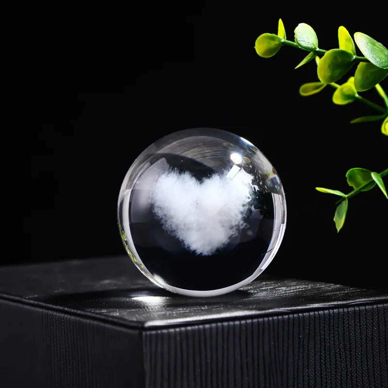 3D Crystal Ball Crystal Planet Laser Engraved Solar System Globe Astronomy Gift Birthday Gift Glass Sphere Home Decoration