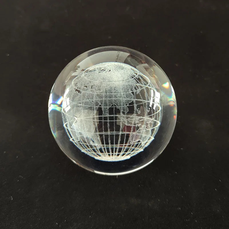 3D Crystal Ball Crystal Planet Laser Engraved Solar System Globe Astronomy Gift Birthday Gift Glass Sphere Home Decoration