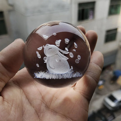 3D Crystal Ball Crystal Planet Laser Engraved Solar System Globe Astronomy Gift Birthday Gift Glass Sphere Home Decoration