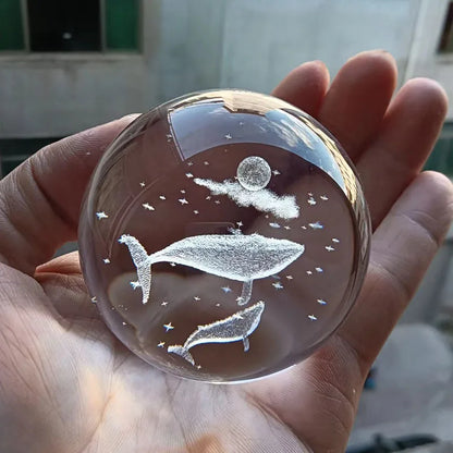 3D Crystal Ball Crystal Planet Laser Engraved Solar System Globe Astronomy Gift Birthday Gift Glass Sphere Home Decoration