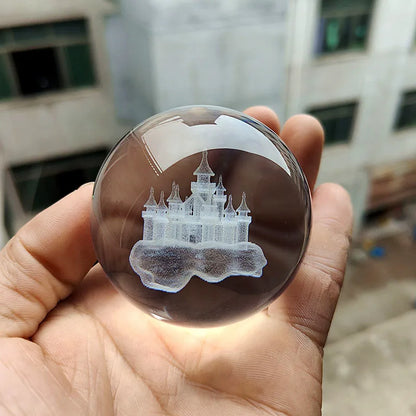 3D Crystal Ball Crystal Planet Laser Engraved Solar System Globe Astronomy Gift Birthday Gift Glass Sphere Home Decoration