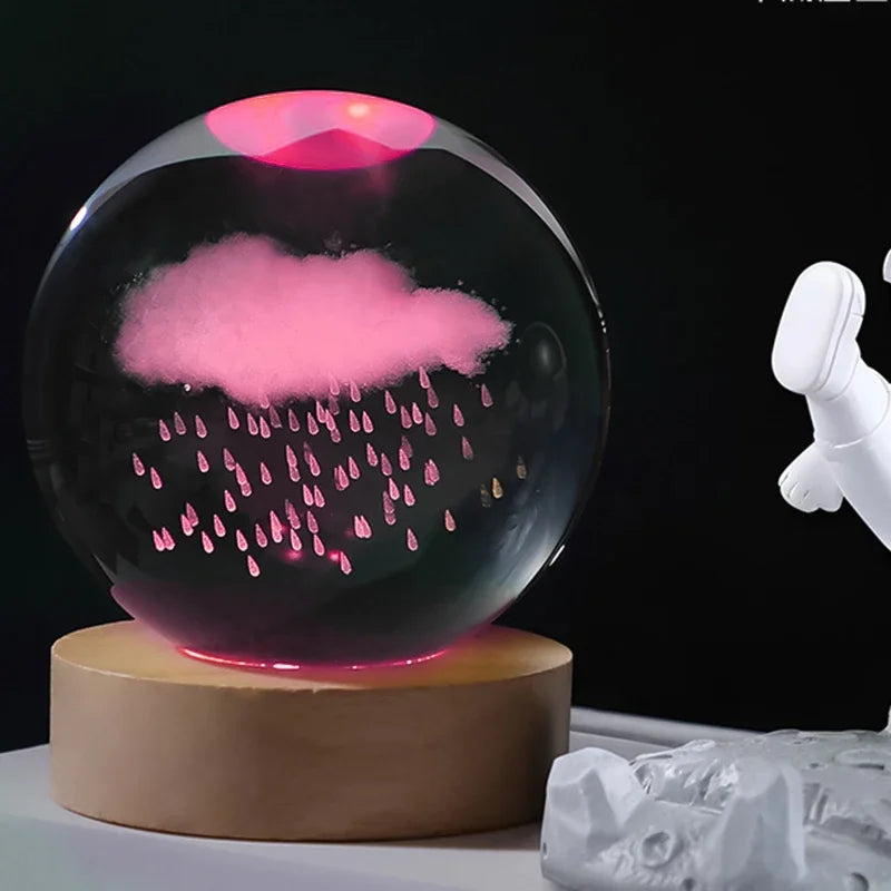 3D Crystal Ball Crystal Planet Laser Engraved Solar System Globe Astronomy Gift Birthday Gift Glass Sphere Home Decoration