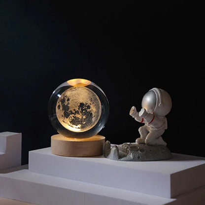 3D Crystal Ball Crystal Planet Laser Engraved Solar System Globe Astronomy Gift Birthday Gift Glass Sphere Home Decoration