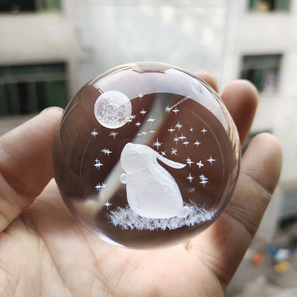 3D Crystal Ball Crystal Planet Laser Engraved Solar System Globe Astronomy Gift Birthday Gift Glass Sphere Home Decoration